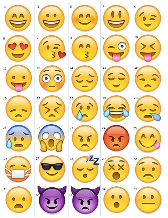 Large Emojis Temporary Tattoos Custom Choice