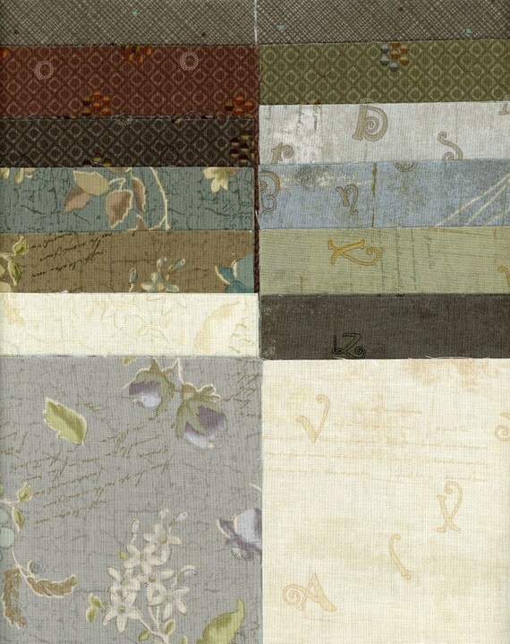 Taupe Fabric Charm Pack Fabric Japanese Taupe by QuiltingFoxes