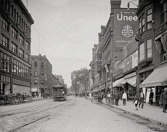 Historical Boston art print.Tremont Street and the by Chromatone