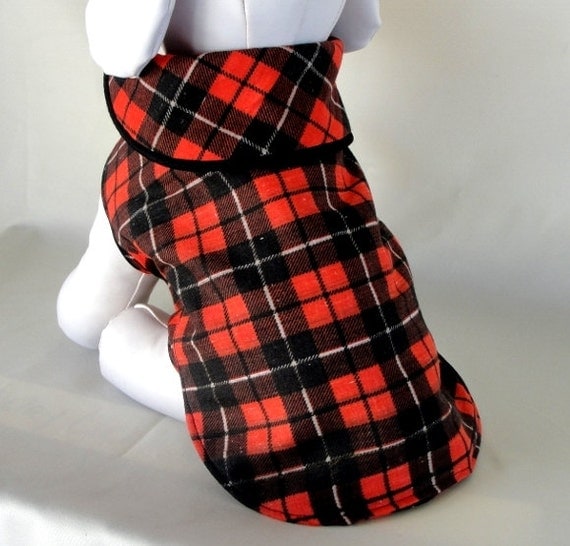 Dog Clothing Dog Jacket Flannel Dog Shirt Dog Hoodie Black