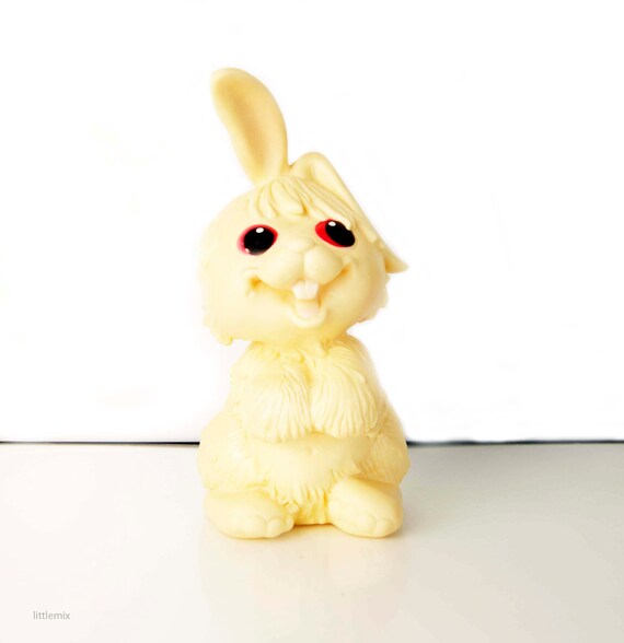 Vintage Large Soviet era rubber squeaky toy rabbit by Littlemix