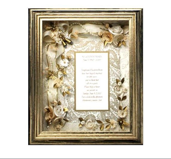 Framed Golden Anniversary Gift Golden Wedding Anniversary