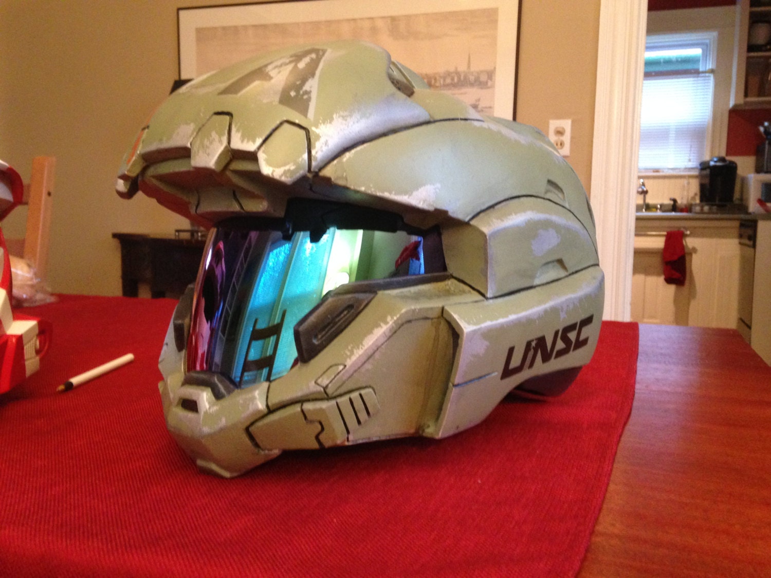 Custom Halo Spartan Helmet Kit: Archer Variant. Unpainted.