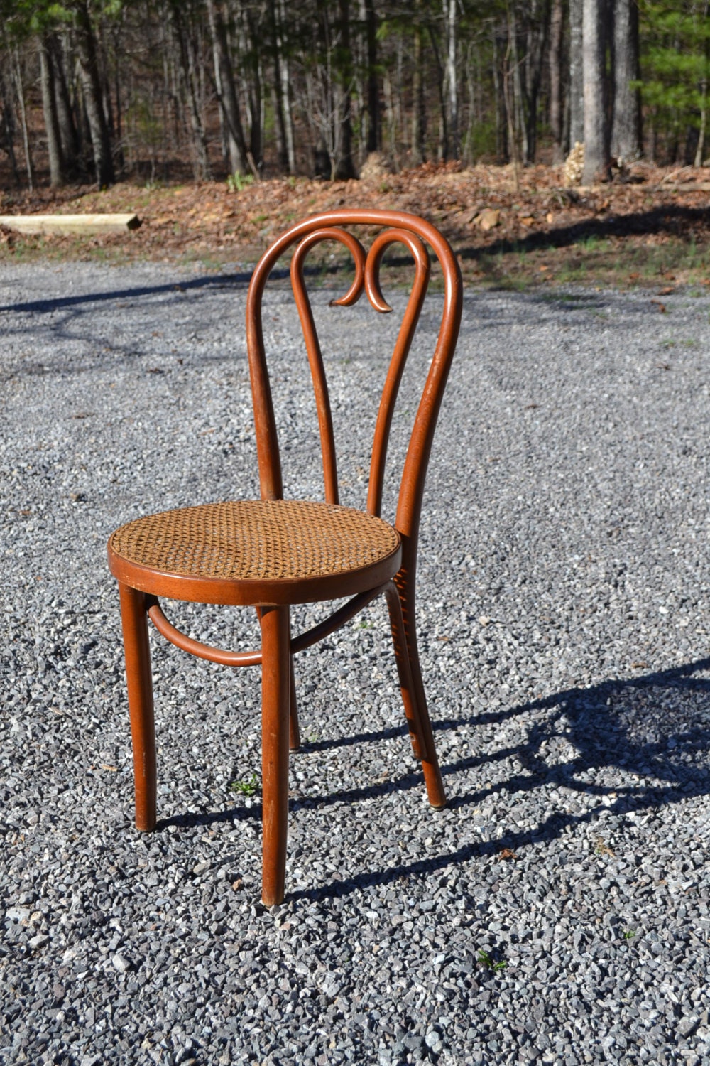 Vintage Thonet Style Bentwood Bistro Chair Original Cane Seat ...