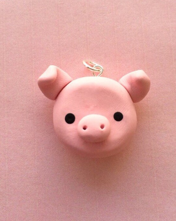 Polymer Clay Pig Pig Charm Cute Pig Pig Polymer Clay