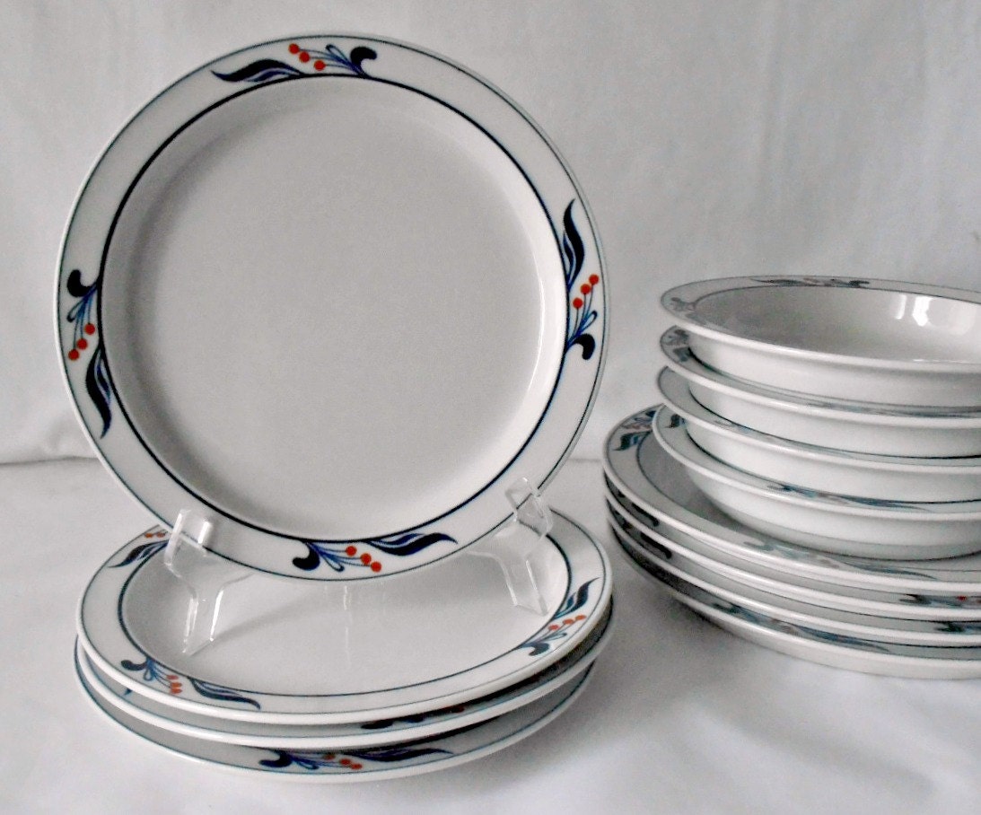 Vintage Dansk Bistro Maribo Porcelain Dinnerware Set 20 pc