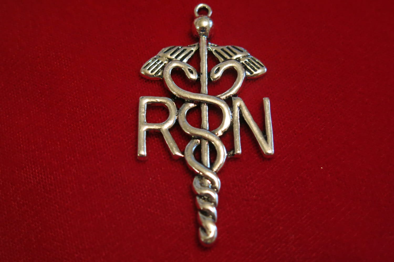 BULK 10pc Caduceus Nurse charms in antique