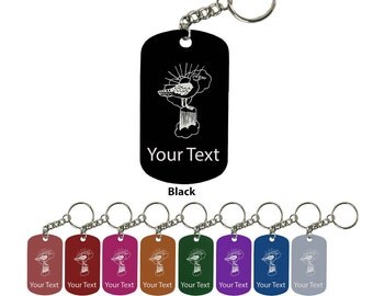 Personalized Engraved Custom Seagull 2-inch Colored Anodized Aluminum Key Chain