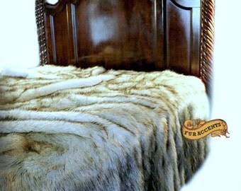 Plush Faux Fur Bedspread forter Throw Blanket Exotic