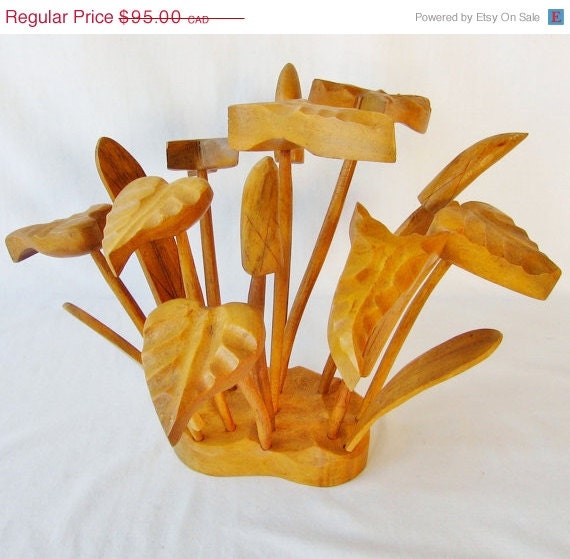 MOVING SALE Danish Modern Wood Carving Sculpture by bequirksy