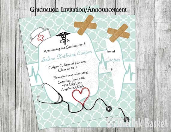 Traditional Pinning Nursing Graduation Invitations 9