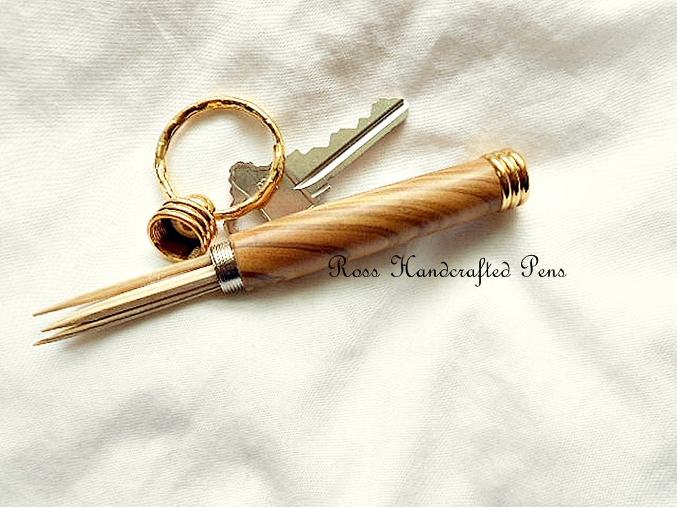 Keychain Toothpick Holder Compartment Keychain Bethlehem