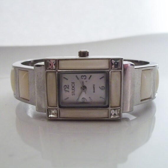 SALE Studio Time Quartz Silver Pearl Women's Working