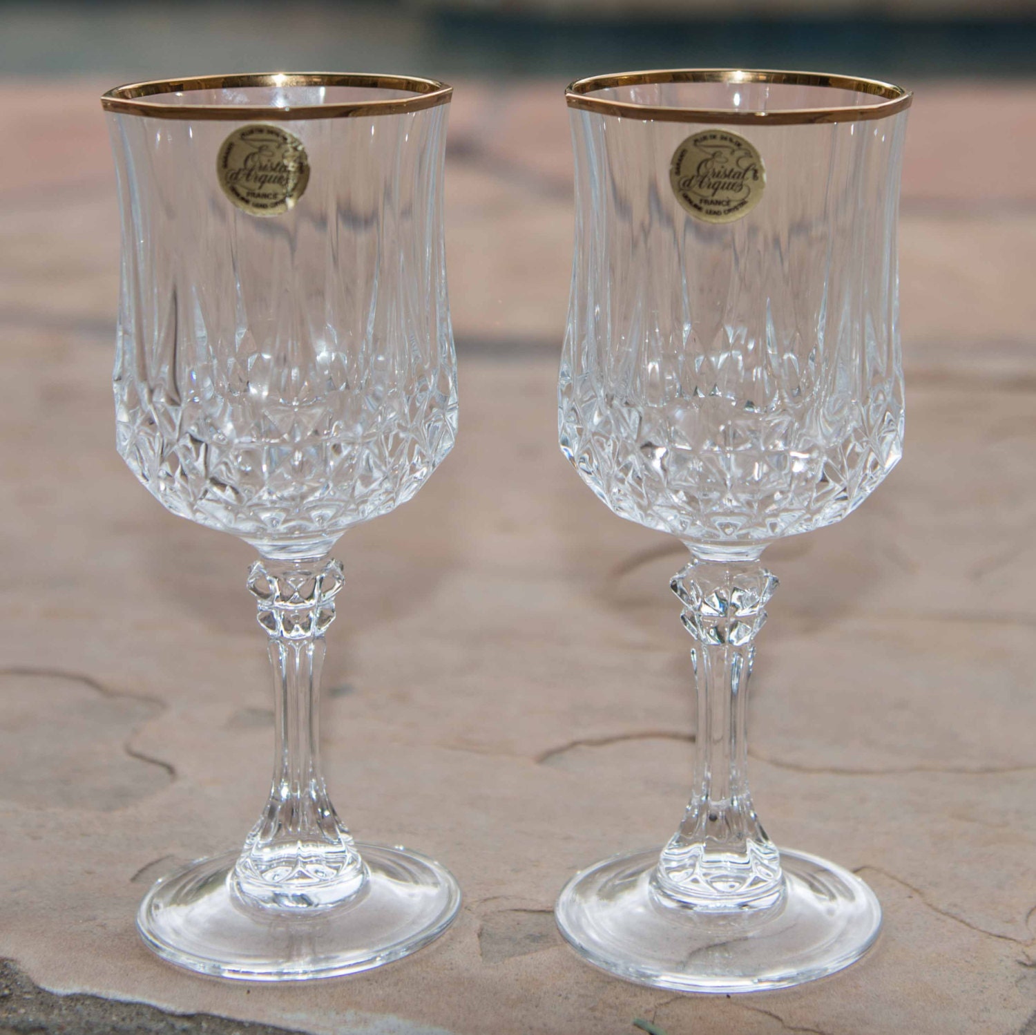 Cristal D Arques Longchamps 2 Wine Glasses 24 By Smallplanets