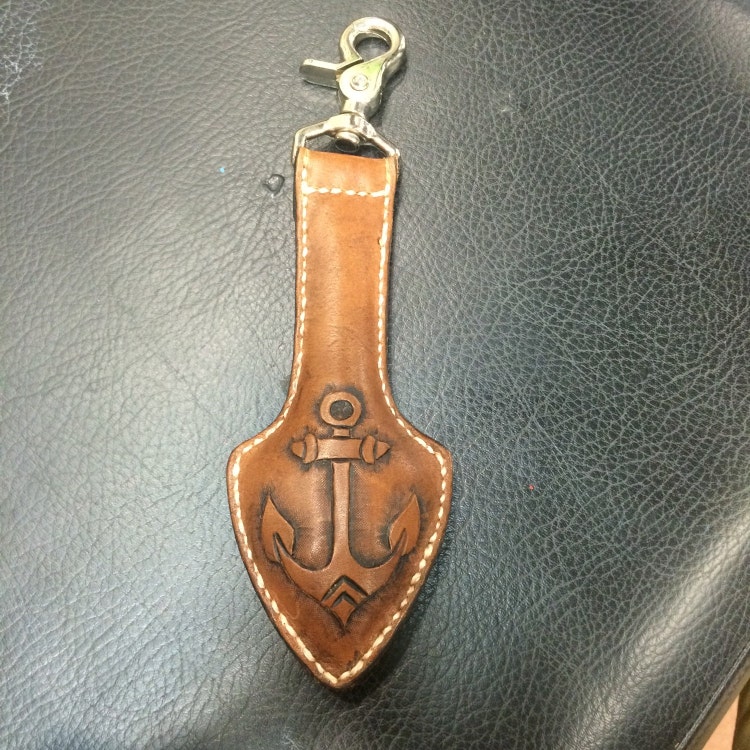 Leather weighted keychain sap slapjack blackjack anchor by EdgeTed