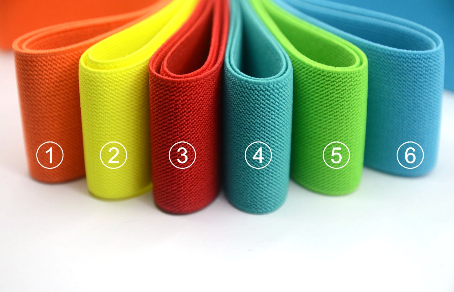 2 inch 50mm Wide Solid Colored Double-side Twill Elastic Band