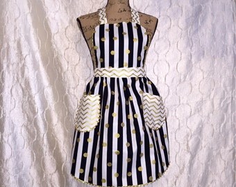 Black and Gold Womans Apron
