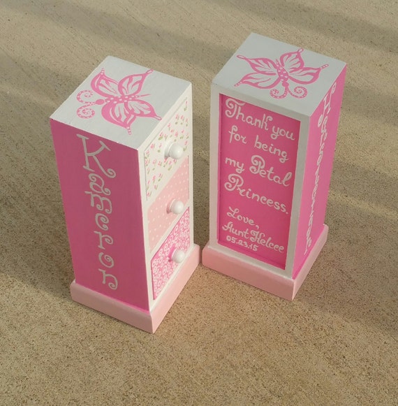 Baby Gif Pink Personalized Jewelry Box Flower Girl First