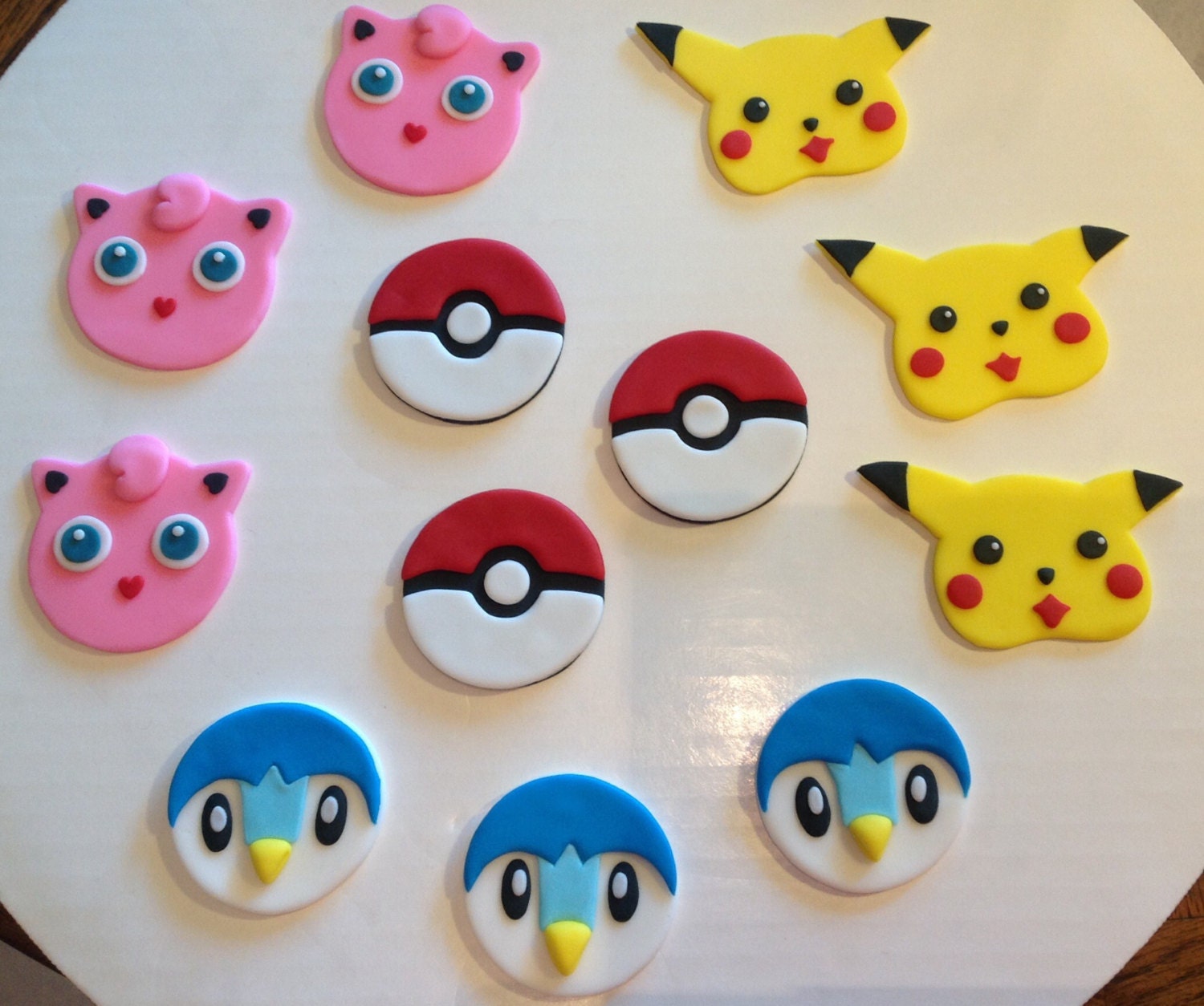 Pokemon Fondant Cupcake Toppers set of 18