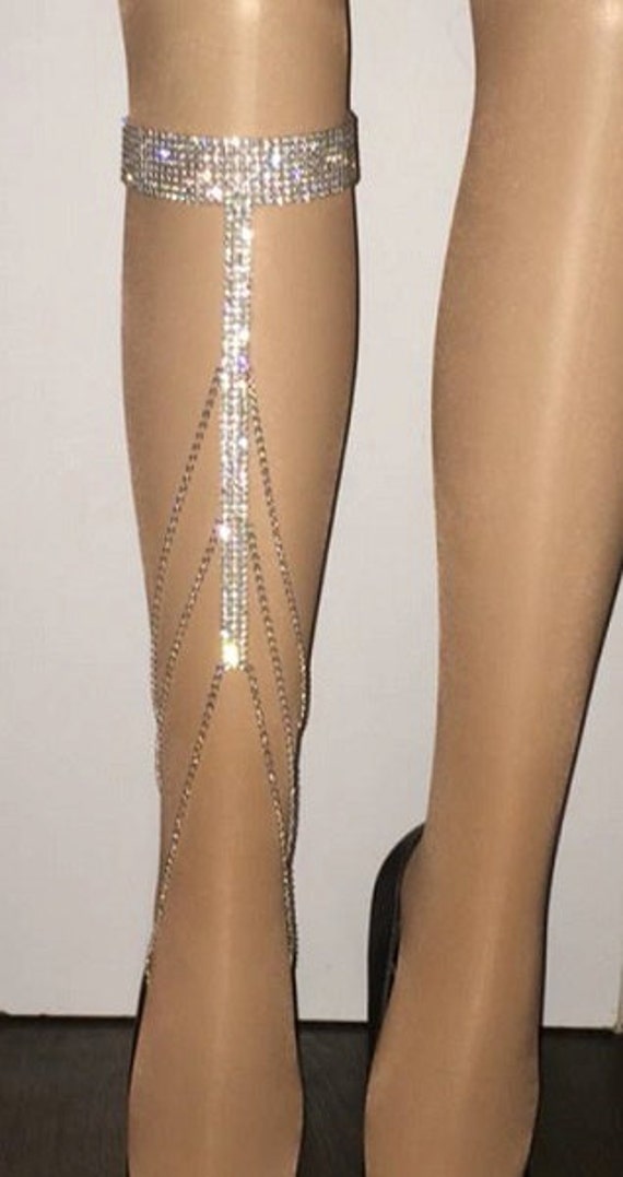 Glamchain Leg Jewelry Body jewelry Leglet Leg chain, clubwear.