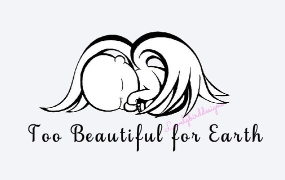 Download Items similar to Too Beautiful for Earth Vinyl Decal ...