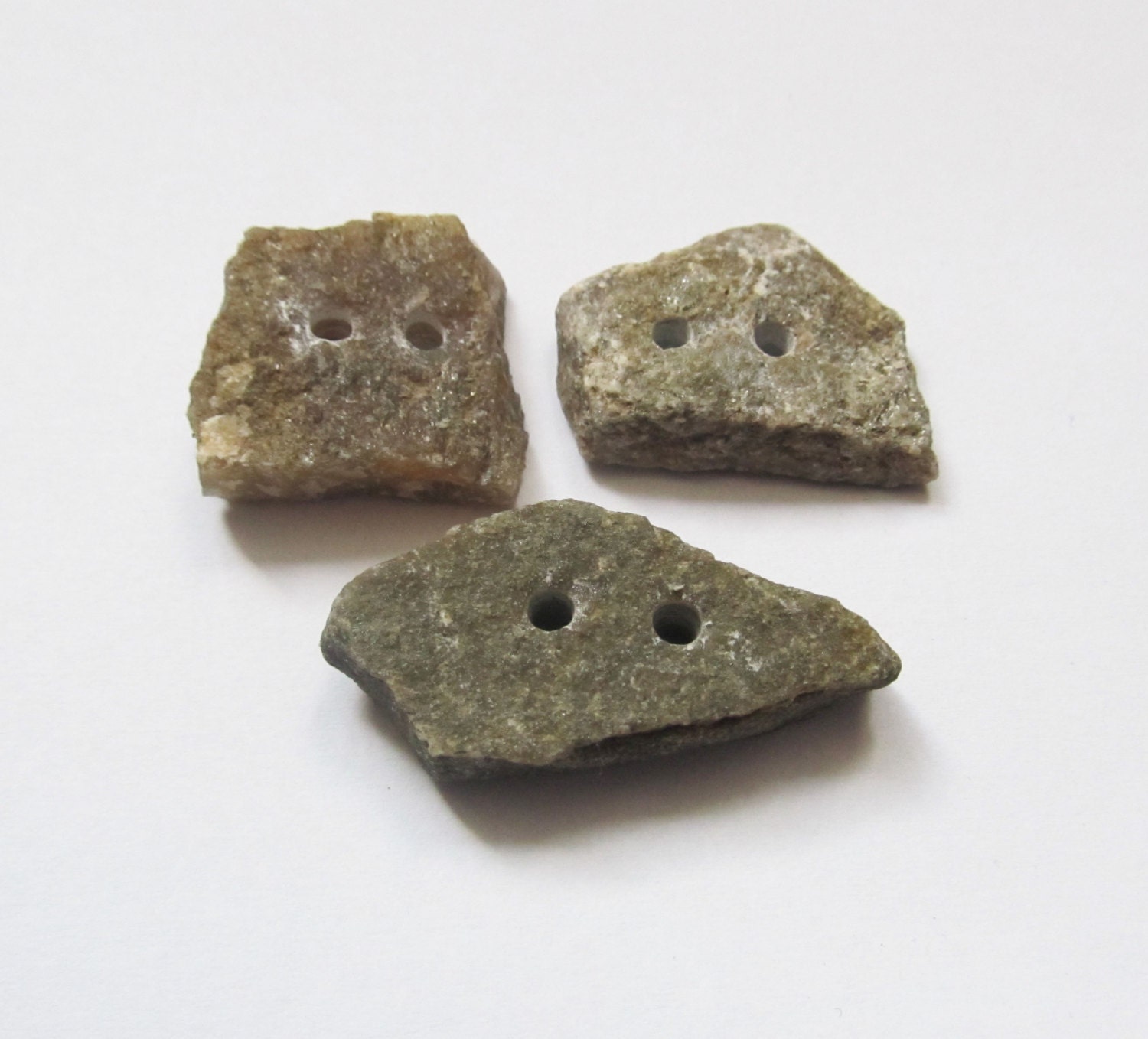 Stone buttons rock buttons large buttons set by SuppliesByNature