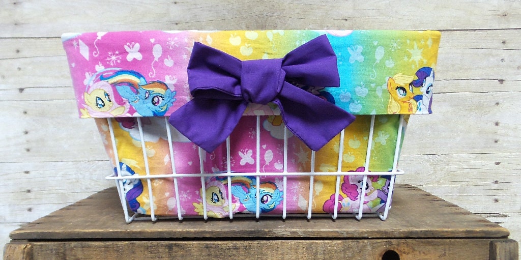 My Little Pony Rainbow Bike Basket Liner by FreerideBikeCo 