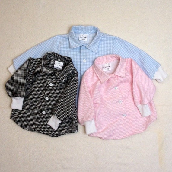 Boy/ Girl Baby Flannel Shirt Handmade Baby by LoneCedarStudio