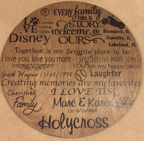 Family Typography Quotes Lazy Susan 24 by FinishedRoomStudio