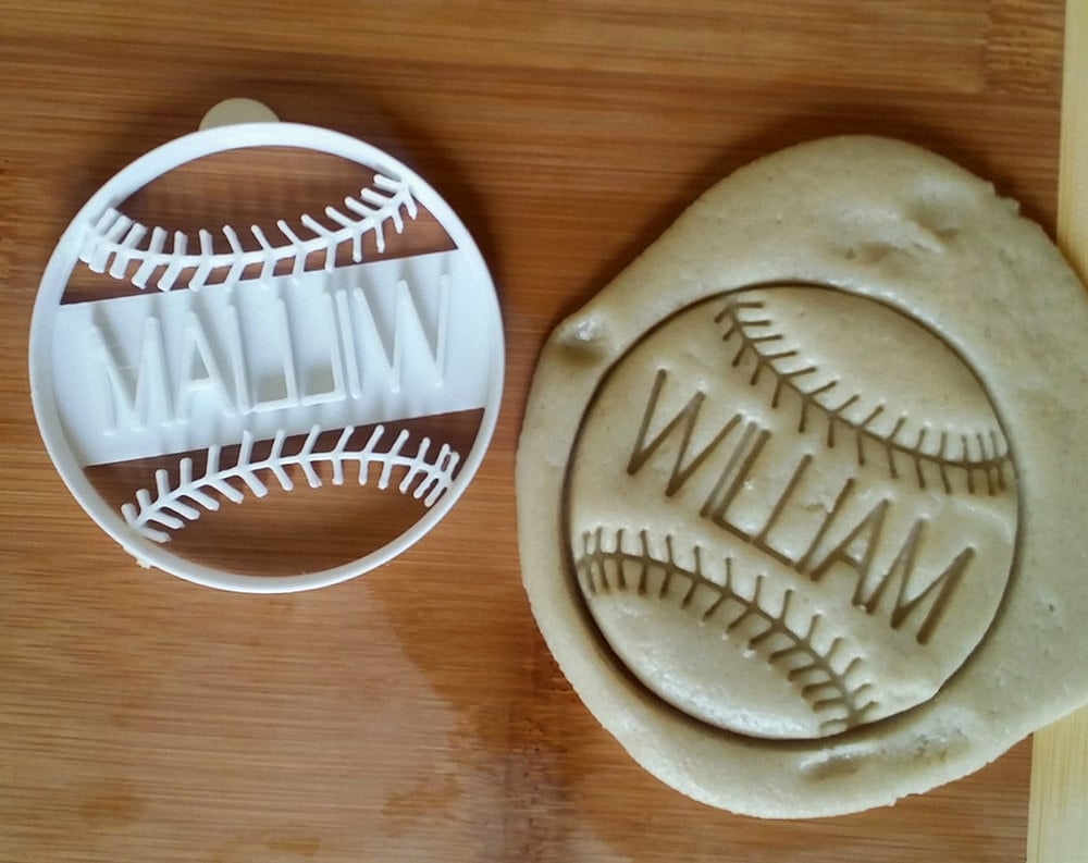 Personalized baseball Name Cookie Cutter birthday gift Custom