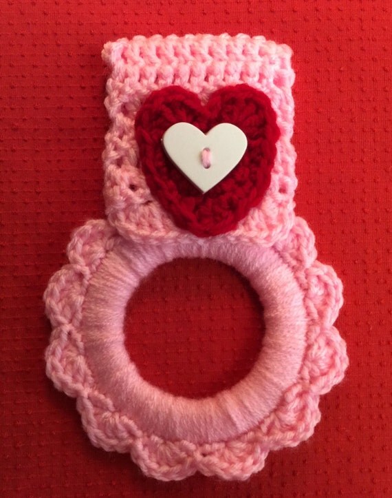 Items similar to Valentine kitchen towel hanger, dish ...