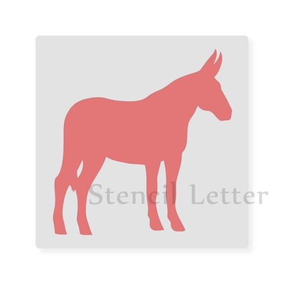 Donkey 1 Style 1763 DIY Stencil Clear Plastic by StencilLetter