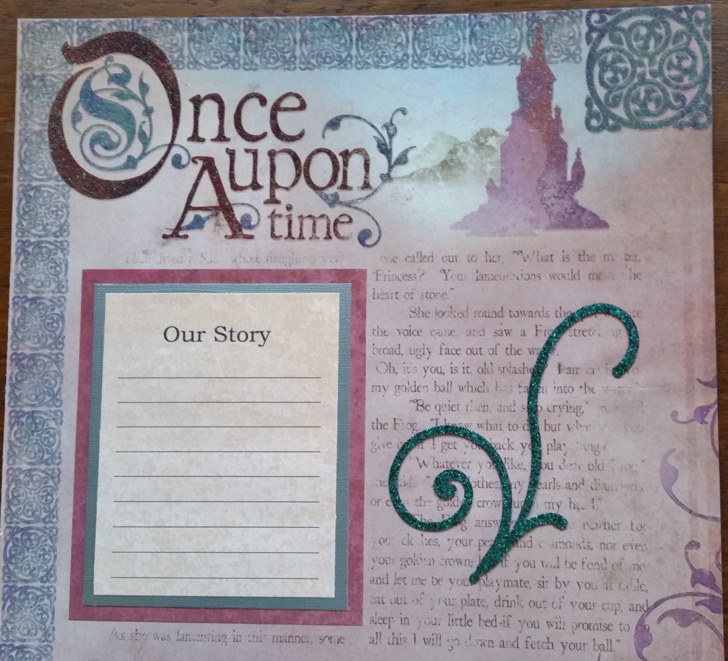 Once Upon a Time Fantasy 2 page 12x12 Premade Scrapbook Layout