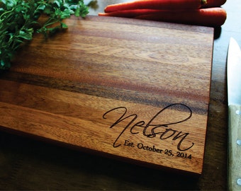 Personalized Cutting Board, Fathers Day Gift, Custom Name, Engagement Gift, Boyfriend Gift, Husband Gift, Gift For Him, Wedding, Anniversary