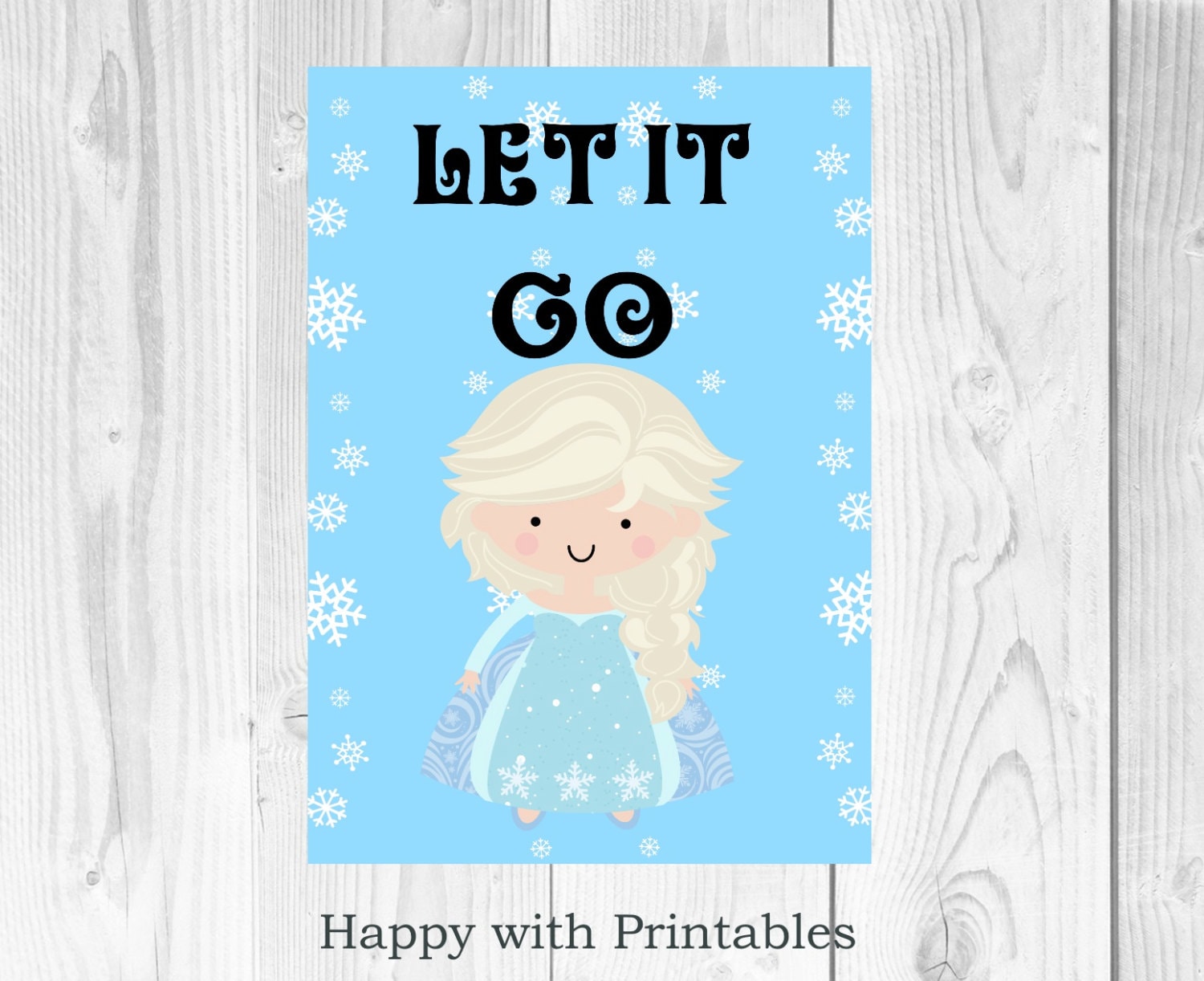 Frozen Elsa Poster Let it go Printable by HappywithPrintables