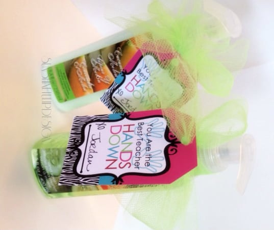 Printable Teacher Appreciation Soap Gift Hand lotion gift