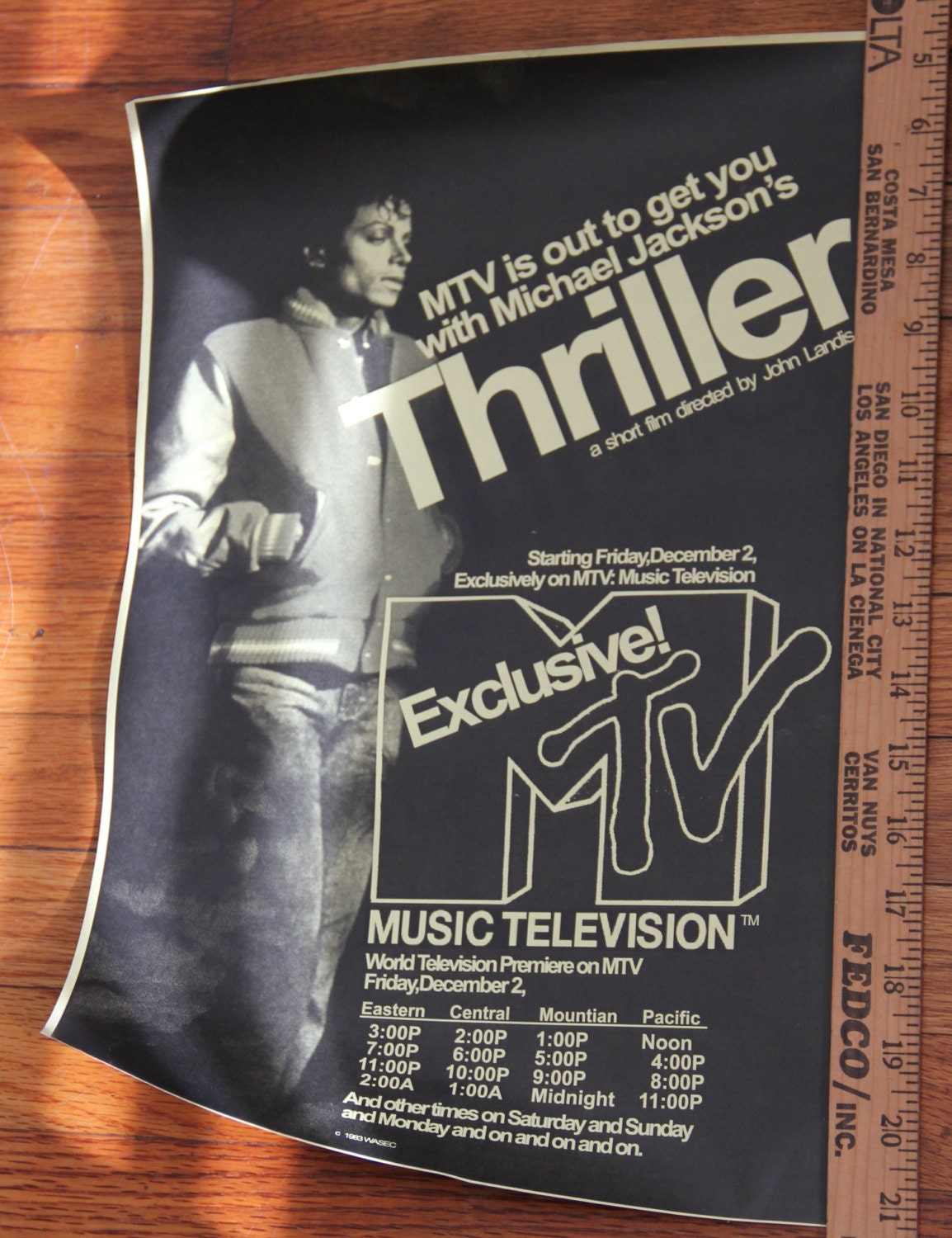 MICHAEL JACKSON Thriller MTV Wall Poster by So1980s on Etsy