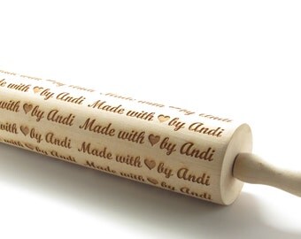 Personalized Rolling Pin - Custom Engraved Rolling Pin - Engraved Name Rolling Pin - Custom Rolling Pin - Personalized Wooden Rolling Pin