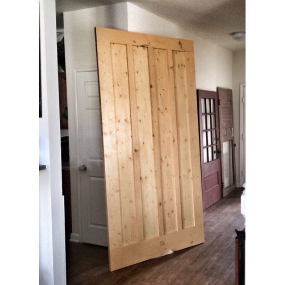 Custom Made Sliding Barn Door Board & Batten Striped