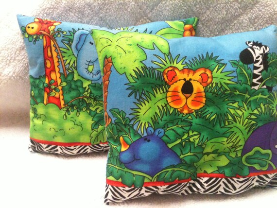 jungle animal pillows