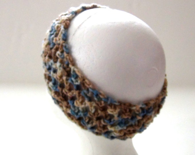 Headband - Crochet Headband - Blue Camo Headband