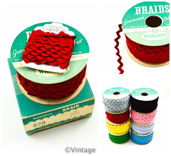 Vintage Red Rick Rack Wrights Trim by on Etsy