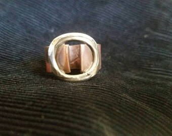 Open Doors Ring in Copper & Sterling (item#19)