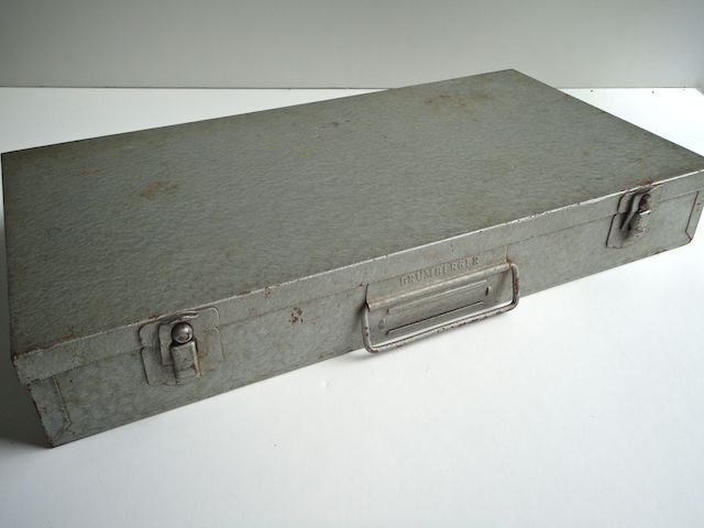 flat metal box