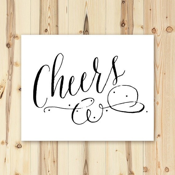 Cheers Party Art Print 8x10 Printable by PaperCanoePrintables