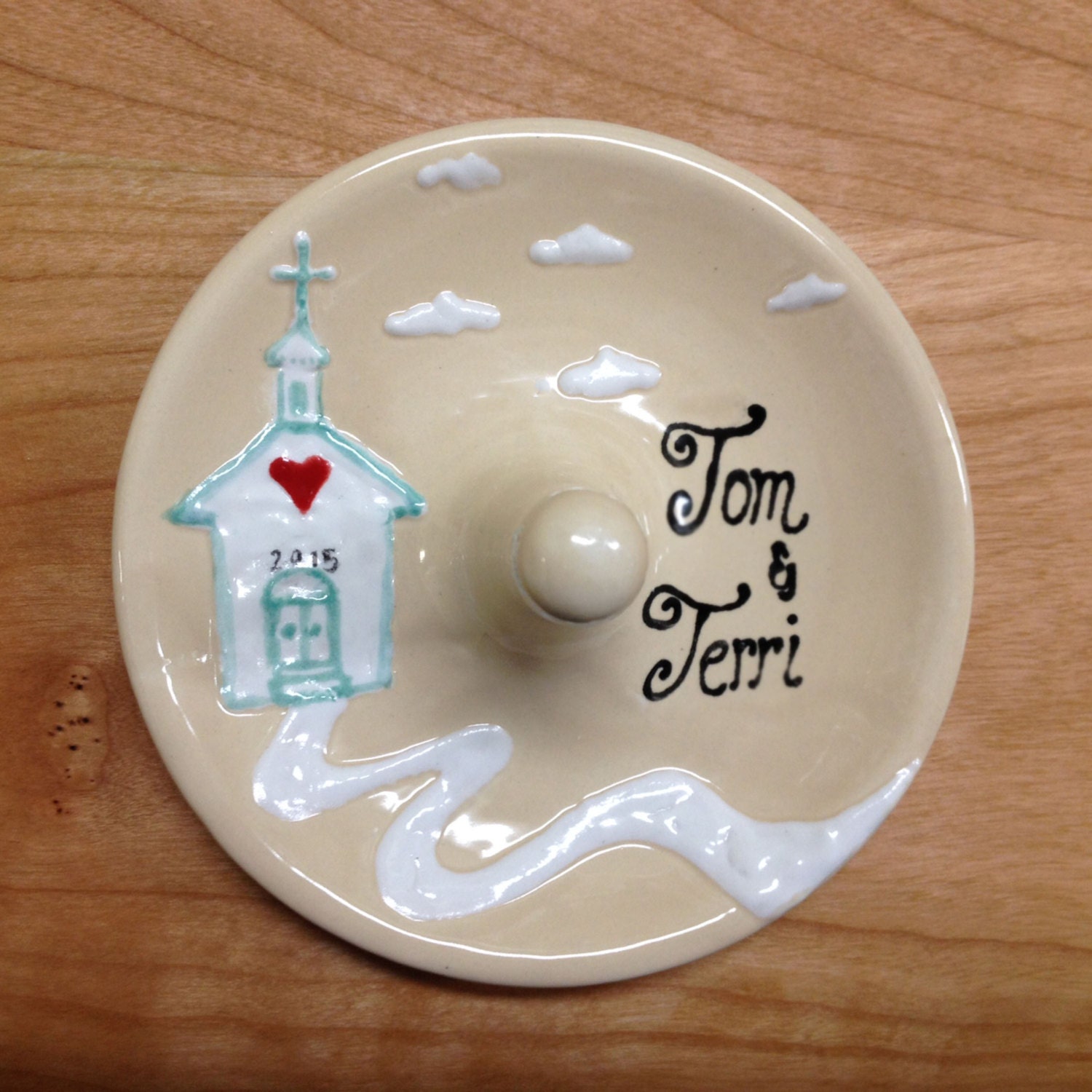 Personalized Ceramic Ring Holder Engagement by MineByDesignStudio