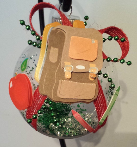 Teacher Christmas Ornament Backpack Pencils & By BeautifulBalls