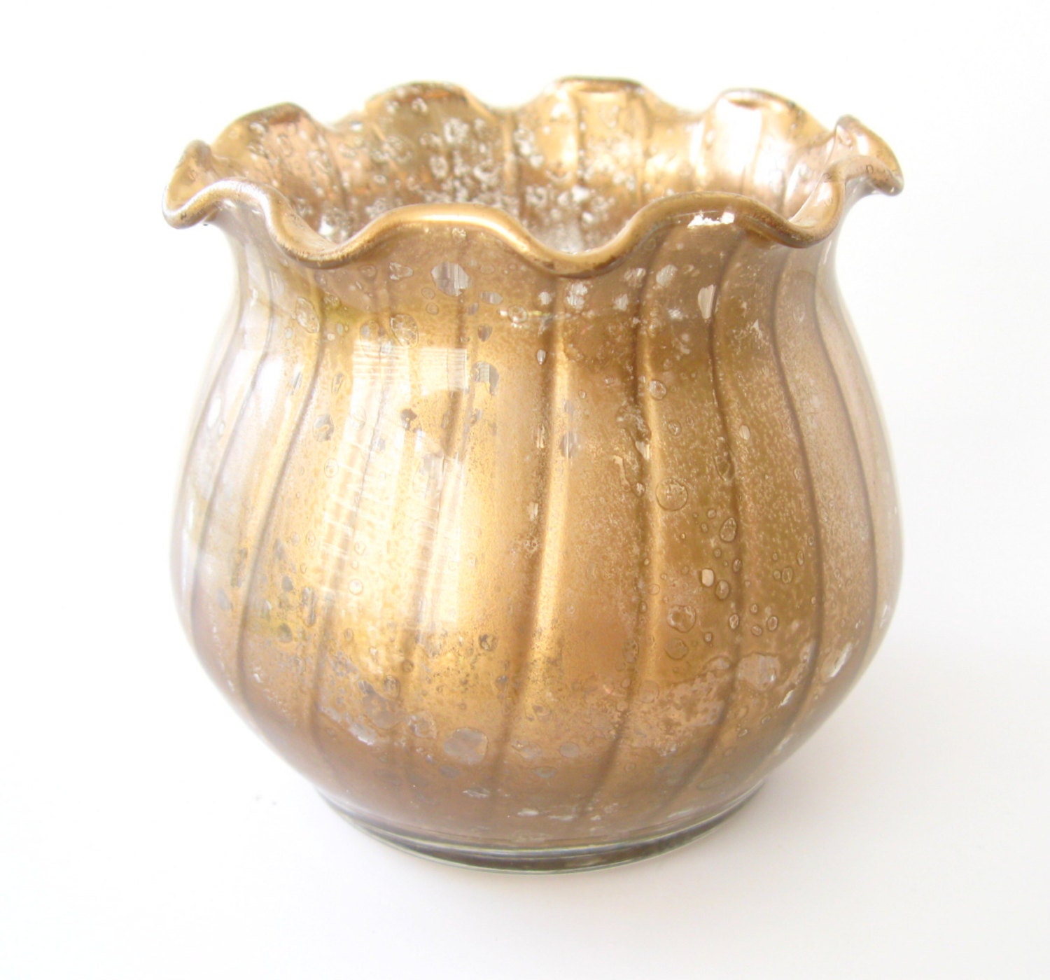 Rose gold Glass Votives 10 Mercury glass style by TrayChicParty