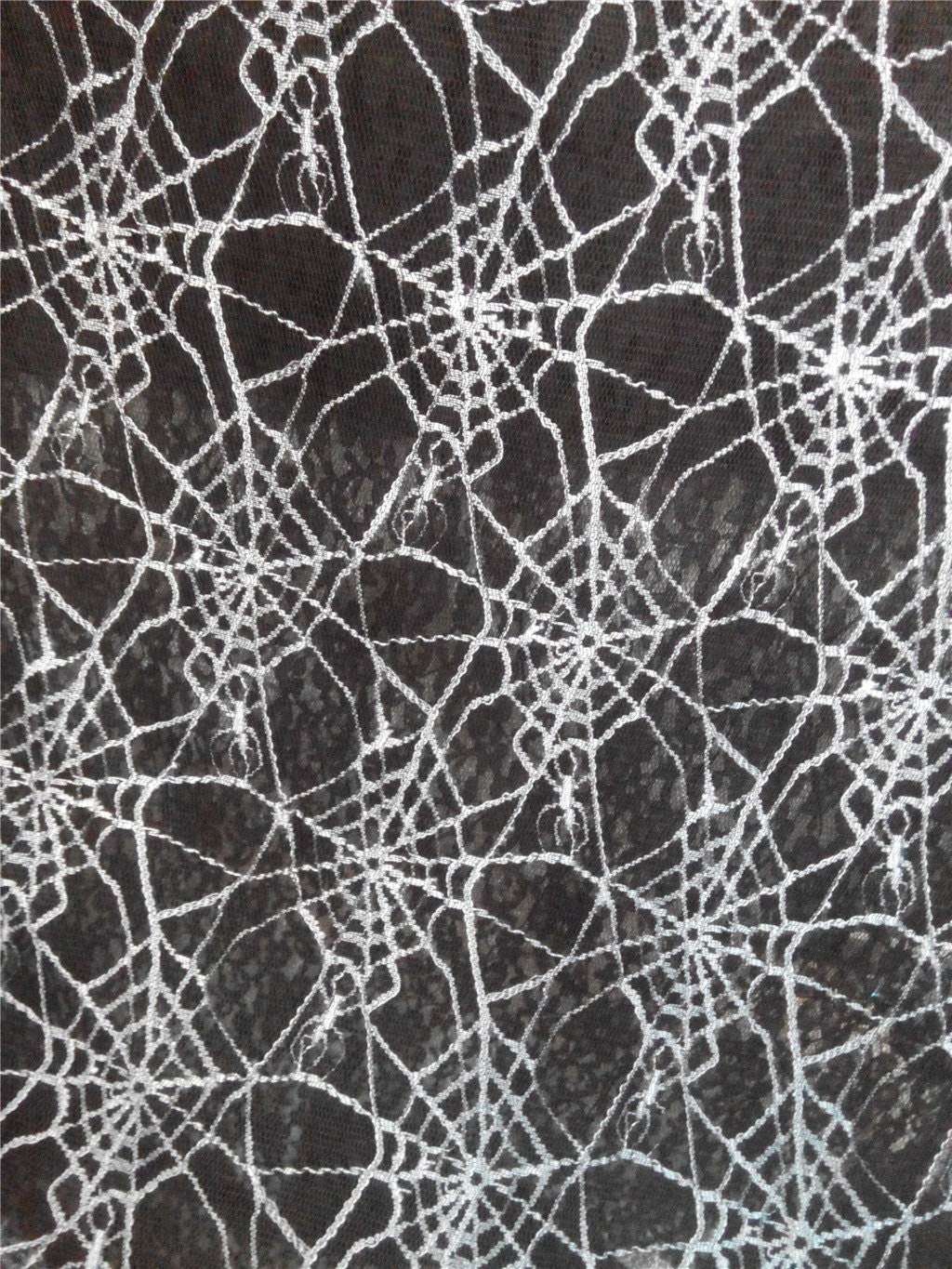 Spider web fabric black lace black spider web lace by WellTrimmed