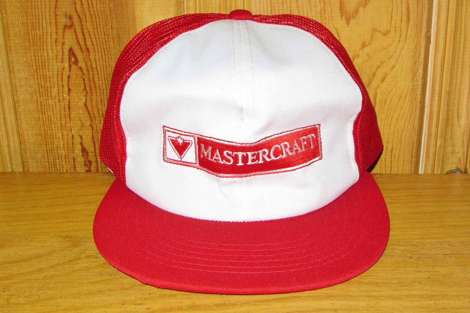 Canadian Tire MASTERCRAFT Promo Original Vintage 80s Red Mesh Trucker